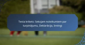 Testa krikets: Sekojam noteikumiem par turpinājumu, Deklarācija, Inningi