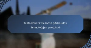 Testa krikets: tiesneša pārbaudes, tehnoloģijas, protokoli