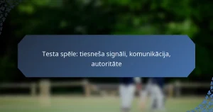 Testa spēle: tiesneša signāli, komunikācija, autoritāte